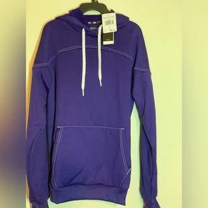 NWT Adidas fleece lined hoodie with Primegreen technology. Size S, purple